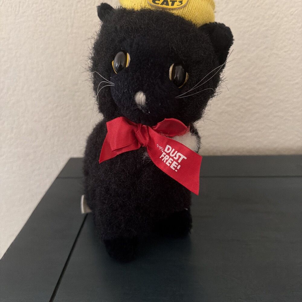 Vintage Animal Fair Tidy Cat Advertisement 10" Stuffed Plush Cat